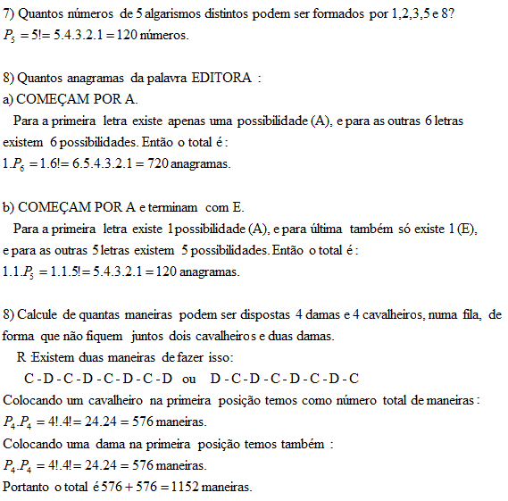 COMBINAÇÃO SIMPLES, ANÁLISE COMBINATÓRIA