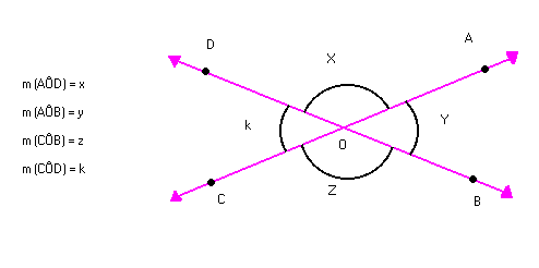 Ângulos complementares/opostos/retos