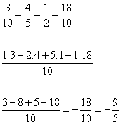 Multiplicação e divisão de números racionais.