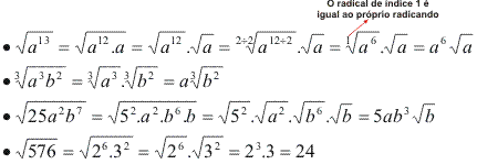 SIMPLIFICAÇÃO DE UM RADICAL 